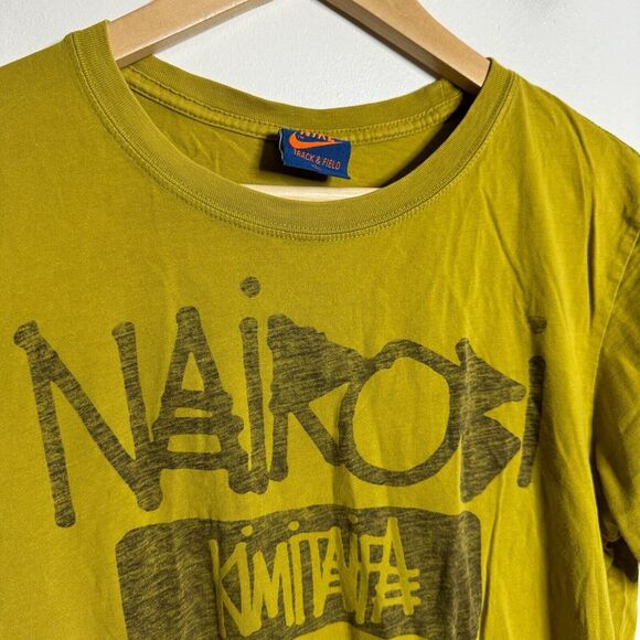 Nike T Shirt‎ Womens Mustard Yellow Size Large Track and Field Nairobi Kenya - Picture 3 of 7